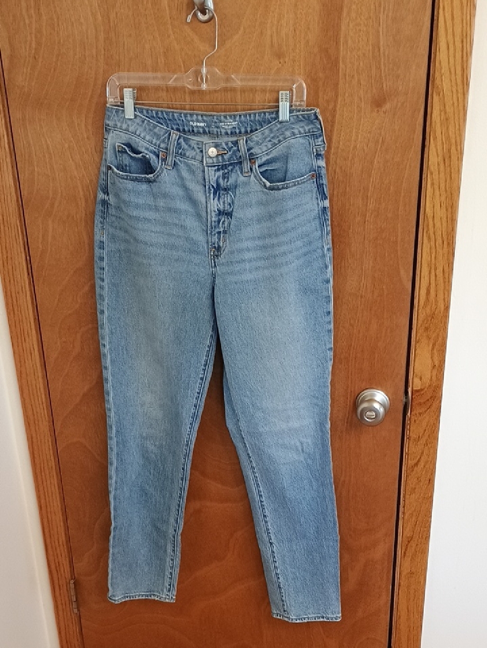 Old Navy OG Straight Light Blue 8 TALL High-Rise Jeans